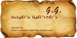 Gulyás Gyárfás névjegykártya